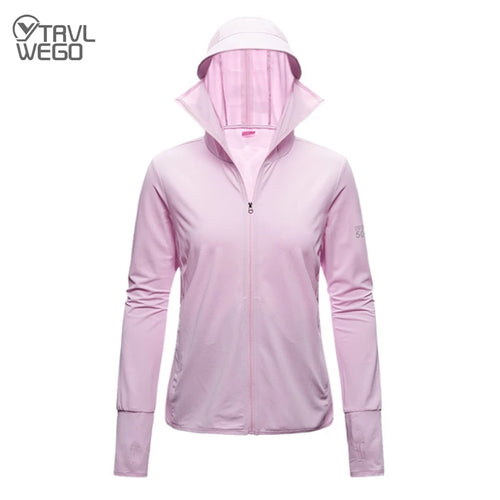 TRVLWEGO Long Sleeve Hoody Summer Women Sun UV Protection Quick Dry Clothing Men Hooded Jacket Thin Beach Sweatshirt