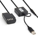 DMW-BLF19E Dummy Battery DMW DCC12 Coupler + Accumulators  USB Adapter for Panasonic Lumix Dmc-DMC-GH3 DMC-GH4 GH5 GH4 GH5s G9