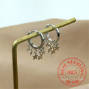 925 Sterling Silver Tassel Star Stud Earrings For Women Wedding Jewelry Female pendientes mujer moda aretes de mujer