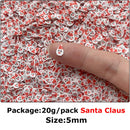 20g Mini Polymer Clay Embellishments Halloween Skull Christmas Candy Cane Mixed Pattern DIY Holiday Crafting Shaker Sprinkles