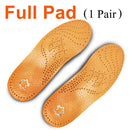 WINRUOCEN Full/Half Insoles Leather Premium Orthopedic Arch Support For Flat Feet Foot Massage men women O/X Leg Half Care Pads