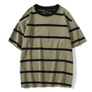 Aolamegs Men T Shirt Color Block Print 3 color Optional Tee Shirts Simple High Street Basic All-match Cargo Tops Male Streetwear