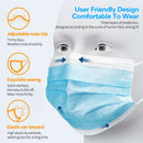 Masks 3-layer Mask Face Masks Melt Blown Cloth Disposable Anti-Dust Protective Masks Earloops Mouth Mask Black Mascarillas