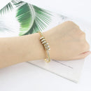 New Stainless Steel  Jewelry Crystal Bracelets Half Face Hollow Design Bangle For Women's Love Gifts Wholesale