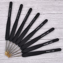 8pcs Colorful Soft Plastic Handle Alumina Crochet Hooks Knitting Needles Set 2.5-6mm Crochet for Weave Sewing Needles Tool