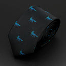 Trendy Design Men's Microfiber Jacquard Necktie Animal Plant Skull Flower Woven Tie Wedding Party Father's Day Birthday Gift