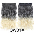 Alileader Favourite Synthetic 5Clips In Hair Long Wave Clip In Hair Extension Synthetic Hair Extensions Ombre Fake Hairpieces