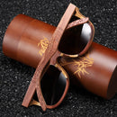 GM Retro Brown Skateboard Wood Sunglasses Men Bamboo Sunglass Women Brand Mirror UV400 Square Sun Glasses Male Shades Glasses