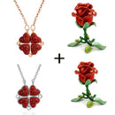 Valentine's Day Alloy Enamel Stereoscopic Rose Flower Jewelry Gift Box Necklace Rings Earrings Gifts Boxes Pack Carrying Cases