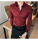 Camisas De Hombre Long Sleeve Shirts For Men Clothing 2026 Business Formal Wear Camisa Social Masculina Slim Fit Chemise Homme