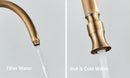 The Twofold Tap | Rozin 2-in-1 Filtered Kitchen Faucet in Antique Brass