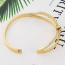 New Stainless Steel  Jewelry Crystal Bracelets Cross Roman Numerals  Bangle For Women's Who Love Gifts Wholesale