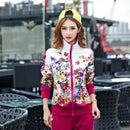 Women's Casual Sports Suits 2022 Spring Print Jacket+Lenght Pants Two Sets Lady Sportswear Suit Tracksuits Set 2PCS 6XL W03