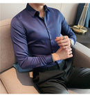 Camisas De Hombre Long Sleeve Shirts For Men Clothing 2026 Business Formal Wear Camisa Social Masculina Slim Fit Chemise Homme