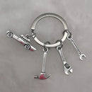 Mechanical Keychain Dad Father Initial Keychain Father's Day Gift Letter A-Z Truck Keychain Truck Key Ring Car Truck Lover Gift