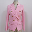 HIGH STREET 2023 Classic Designer Blazer Jacket Women's Slim Fitting Metal Lion Buttons Double Breasted Blazer