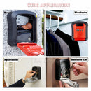 Key Safe Storage Box Wall Mounted Hidden Secret Organizer Box with 4 Digit Combination Password Lock House Car Spare Keys Safe
