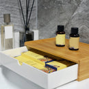 2025 New Bamboo Hotel Toiletries Storage Organizer Pull-out Hotel Room Tooth Set Storage Box