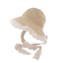Lace Baby Hat Summer Straw Bow Baby Girl Cap Beach Children Sun Hat Princess Baby Hats and Caps for Kids 1PC