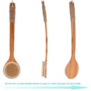 TREESMILE Natural Bristle Bath Brush Exfoliating Wooden Body Massage Shower Brush SPA Woman Man Skin Care Dry Body Brush D40