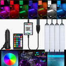 RGB LED 灯泡汽车内饰氛围灯带 USB 无线遥控 APP 音乐控制 多种模式照明装饰车灯