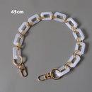 New Fashion Woman Handbag Accessory Metal Parts White Pearl Acrylic Resin Chain Luxury Strap Women Shoulder Cute Clutch Chains