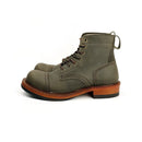 New Japanese Vintage Designer Handmade Tooling Men Casual Shoes Cow Leather Round Toe Wings Ankle Boots Motorcycle Boots Winter