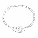 Moonmory 100% Authentic 925 Sterling Silver European Chain Handcuff Bracelet Menottes Hand Cuff Bracelet For Women Jewelry