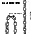 SucceBuy Lifting Chain Sling Lifts 5Tonne 1.5M 3M 4M X 5/16 Inch Heavy Duty With 4 Legs Grade Hooks and Adjuster G80 Alloy Steel
