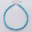 2023 Simple 4MM Natural Stone Women Chokers Collar Necklace Steampunk Classic Bohemia Jewelry Femme Dropship