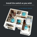 Benexmart Zigbee Wireless Switch 1 2 3 4 Gangs Scene Control Smart Home Devices Works with Tuya Click On Off Scene Switch Black