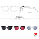 BARCUR Cat Eye Wood Sunglasses Polarized Stainless Steel Frame wooden Sun Glasses for Men Women Oculos lunette de soleil femme