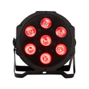 SHEHDS 7X12W RGBW / 7x18W RGBWA+UV LED Flat Par Light Mobile Plug Ultra-Quiet Fan Family Birthday Party Theater Stage Lighting