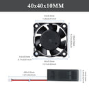 2个 GDSTIME 40MM 散热风扇 DC 5V 12V 24V 40x40x10mm 双滚珠迷你冷却风扇 4010 轴流风扇 40MM 适用于 3D 打印机、DVR、NAS 散热