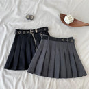 Harajuku Plaid Skirt Women Punk y2k High Waist Mini Tennis Skirts Uniform Chain Pocket A-line Streetwear Vintage Free Belt