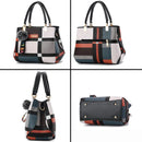 Luxury Plaid Handbag Women Hairball PU Leather Shoulder Bag Large Capacity Crossbody Bag Brand Handle Bag Shopping Lady Tote sac