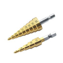 3-12mm 4-12mm 4-20mm HSS直槽阶梯钻头镀钛木材金属开孔器取芯钻孔工具套装