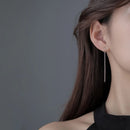 VENTFILLE Silver Drop Earrings for Women Long Tassel Box Chain Earrings Sweet Jewelry Dropshipping