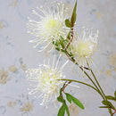 White Leucospermum Artificial Flowers Long Branch Fake Flower Plastic Flowers for Wedding Decoration Garden Outdoor High Quality