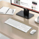 Russian wireless keyboard, ergonomic design, rechargeable mouse, 2400DPI, wireless mute design stable connection,silver white