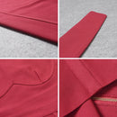 WillBeNice Vintage Office Lady Fuchsia Bandage Dress Fashion Women Long Sleeve Dress Bodycon Zipper Slim Elastic Luxury Dresses