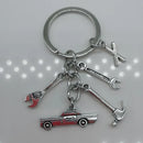 Mechanical Keychain Dad Father Initial Keychain Father's Day Gift Letter A-Z Truck Keychain Truck Key Ring Car Truck Lover Gift