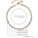 TOPGRILLZ Women Anklet 3mm Row Tennis Cubic Zirconia Anklet Choker Hip Hop Fashion Charm Jewelry For Gift Can Adjustable