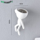 HOT Tree Man Flower Pot Planters for Plants Nordic Plant Pot Wall Modern Pot Plant Wall Pots Wall Flowerpot Cute White Planter