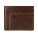 GENODERN Cow Leather Men Wallets with Coin Pocket Vintage Male Purse RFID Blocking Genuine Leather Men Wallet with Card Holders