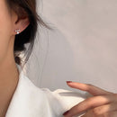 925 Sterling Silver Korean Version Simple Star Combination Stud Earrings Women Fashion Temperament Student Party Jewelry