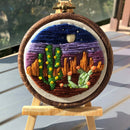 Mini Flower Pattern Embroidery Kit with Hoop for Beginner Needlework Kits Cross Stitch Sewing Art Craft Painting Home Decoration