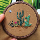 Mini Flower Pattern Embroidery Kit with Hoop for Beginner Needlework Kits Cross Stitch Sewing Art Craft Painting Home Decoration