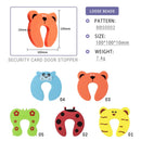 5Pcs/Lot Protection Baby Safety EVA C Shape Door Stopper Cute Animal Security Baby Card Lock Newborn Care Child Finger Protector