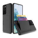 糖果色卡槽盖商务手机壳适用于三星 Galaxy S21 Ultra S20 FE Note 20 S10 Plus 5G 适用于 S21+ Note 10 plus 手机壳